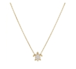 CHAINE TURTLE CHIC ZIRCO DORE OR FIN 24K