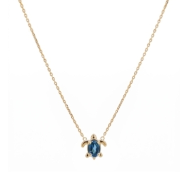 CHAINE TURTLE CHIC TOPAZE DORE OR FIN 24K