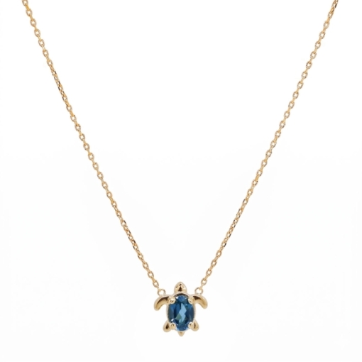 CHAINE TURTLE CHIC TOPAZE DORE OR FIN 24K