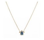 CHAINE TURTLE CHIC TOPAZE DORE OR FIN 24K