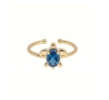 BAGUE TURTLE CHIC TOPAZE PLAQUE OR 24K