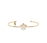 JONC TURTLE CHIC ZIRCO DORE OR FIN 24K