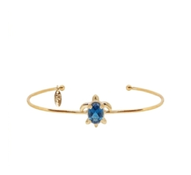 JONC TURTLE CHIC TOPAZE DORE OR FIN 24K