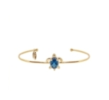JONC TURTLE CHIC TOPAZE DORE OR FIN 24K JONC TURTLE CHIC TOPAZE DORE OR FIN 24K