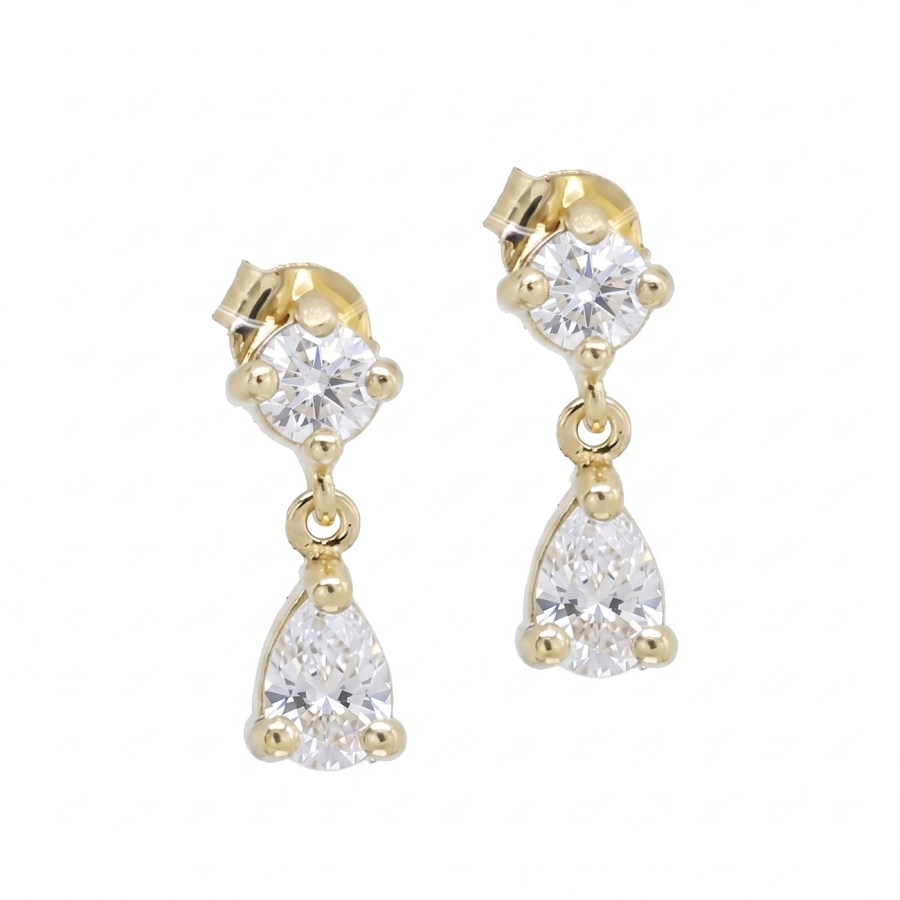 PENDANTES STONE STORY ZIRCO DORE OR FIN 24K