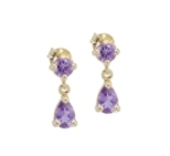 PENDANTES STONE STORY AMETHYSTE DORE OR FIN 24K