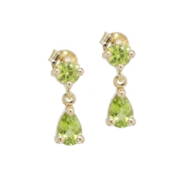 PENDANTES STONE STORY PERIDOT DORE OR FIN 24K