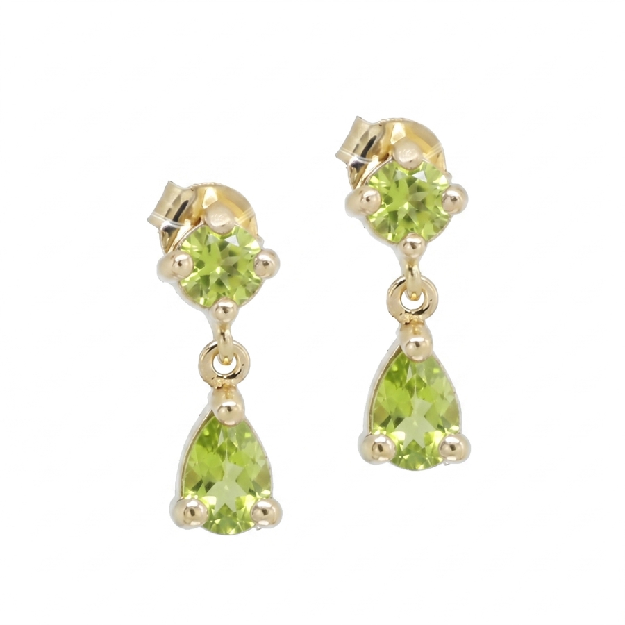 PENDANTES STONE STORY PERIDOT DORE OR FIN 24K