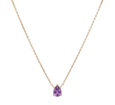 CHAINE STONE STORY AMETHYSTE DORE OR FIN 24K