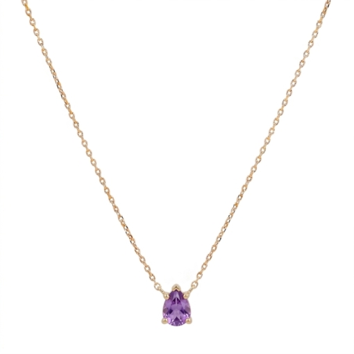 CHAINE STONE STORY AMETHYSTE DORE OR FIN 24K
