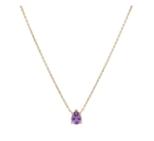 CHAINE STONE STORY AMETHYSTE DORE OR FIN 24K