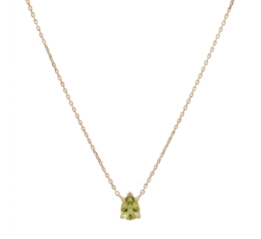 CHAINE STONE STORY PERIDOT DORE OR FIN 24K