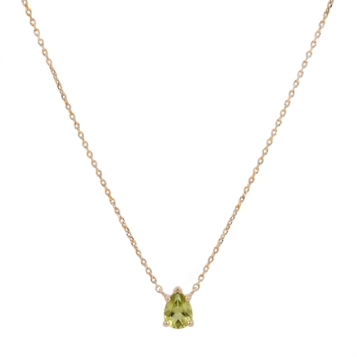CHAINE STONE STORY PERIDOT DORE OR FIN 24K