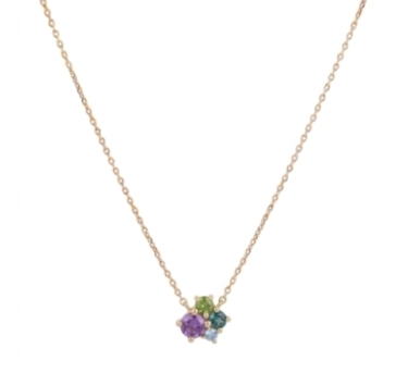 CHAINE PASSION STONE 45CM DORE OR FIN 24K