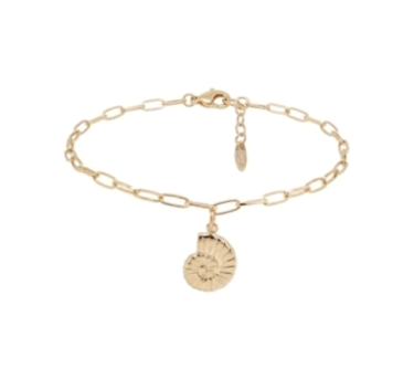 BRACELET PENDANT LITTLE NAUTILUS DORE OR FIN 24K