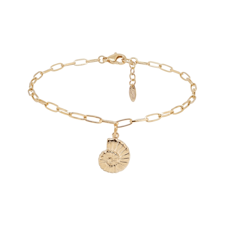 BRACELET PENDANT LITTLE NAUTILUS DORE OR FIN 24K BRACELET PENDANT LITTLE NAUTILUS DORE OR FIN 24K