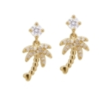 PENDANTES LITTLE PALM ZIRCO DORE OR FIN 24K PENDANTES LITTLE PALM ZIRCO DORE OR FIN 24K