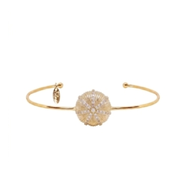 JONC OURSIN ZIRCO DEESSE DORE OR FIN 24K