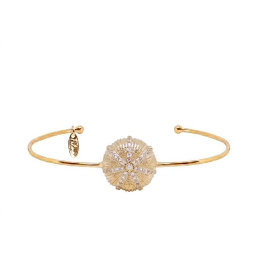 JONC OURSIN ZIRCO DEESSE DORE OR FIN 24K