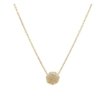 CHAINE OURSIN ZIRCO DEESSE 45CM DORE OR FIN 24K