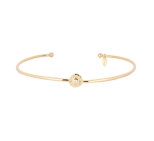 JONC SOLEIL ZIRCONIUM WHITE DORE OR FIN 24K