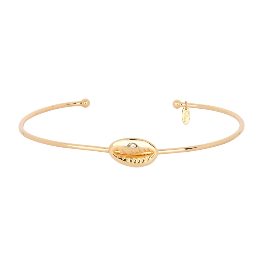 JONC BONHEUR ZIRCO DORE OR FIN 24K