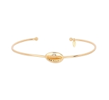 JONC BONHEUR ZIRCO DORE OR FIN 24K