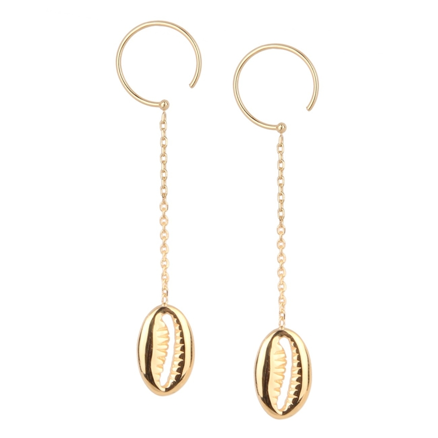 BOUCLES LONGUES BONHEUR ZIRCO DORE OR FIN 24K