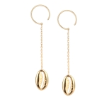 BOUCLES LONGUES BONHEUR ZIRCO DORE OR FIN 24K
