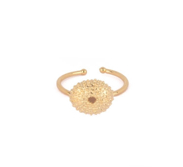 BAGUE OURSIN DORE PLAQUE OR 24K
