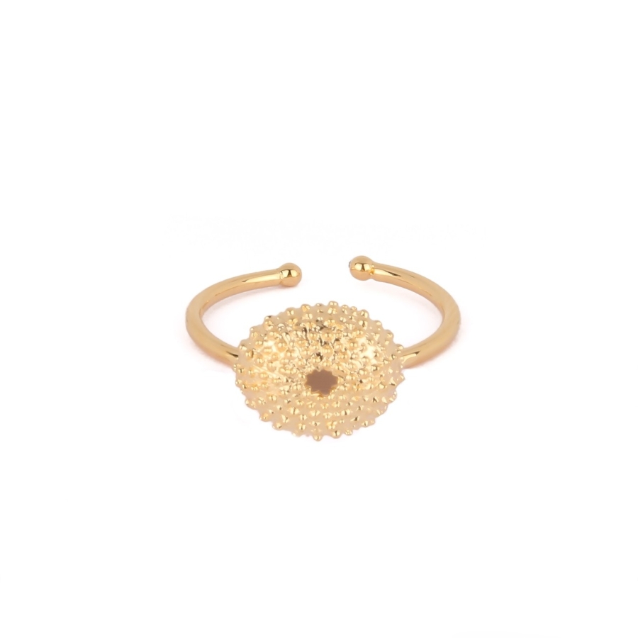 BAGUE OURSIN DORE PLAQUE OR 24K