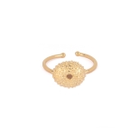 BAGUE OURSIN DORE PLAQUE OR 24K