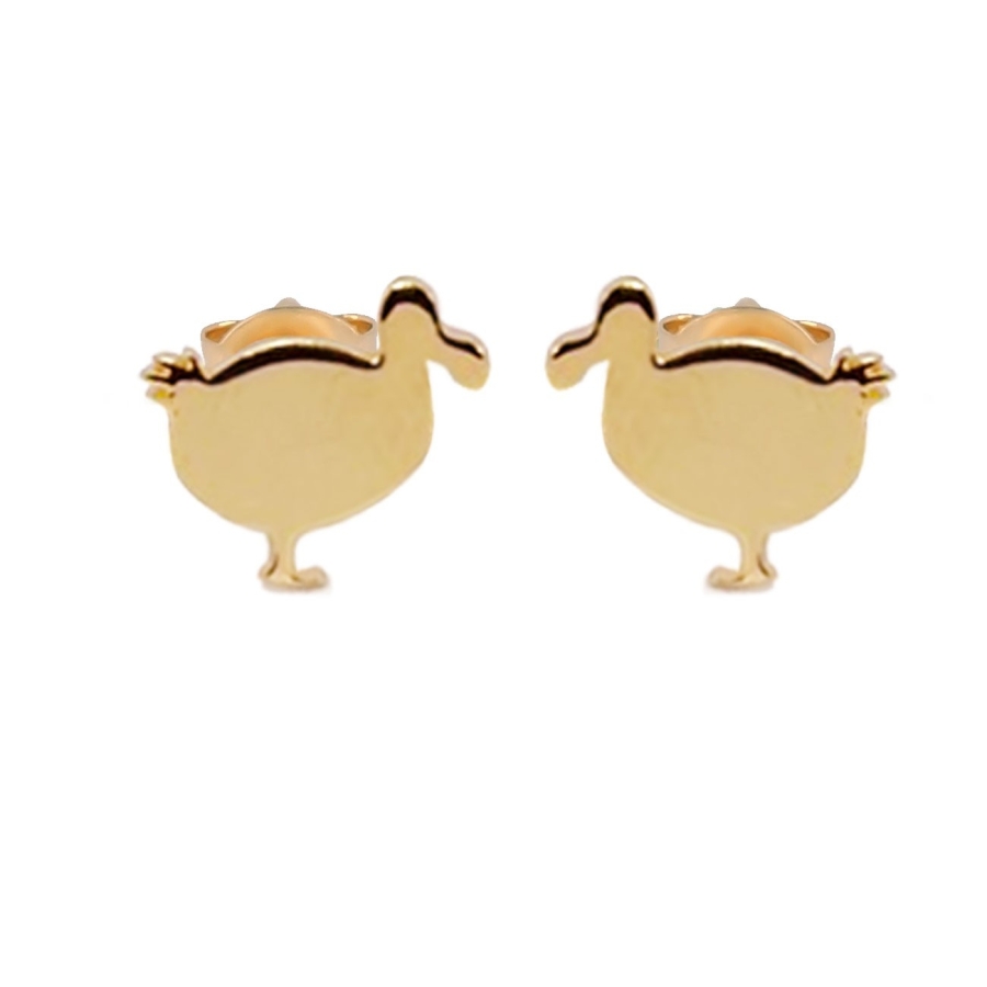 PUCES LITTLE Dodo SHINY DORE OR FIN 24K