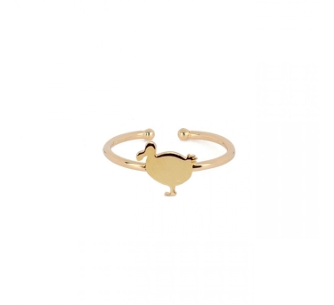 BAGUE LITTLE Dodo SHINY PLAQUE OR 24K
