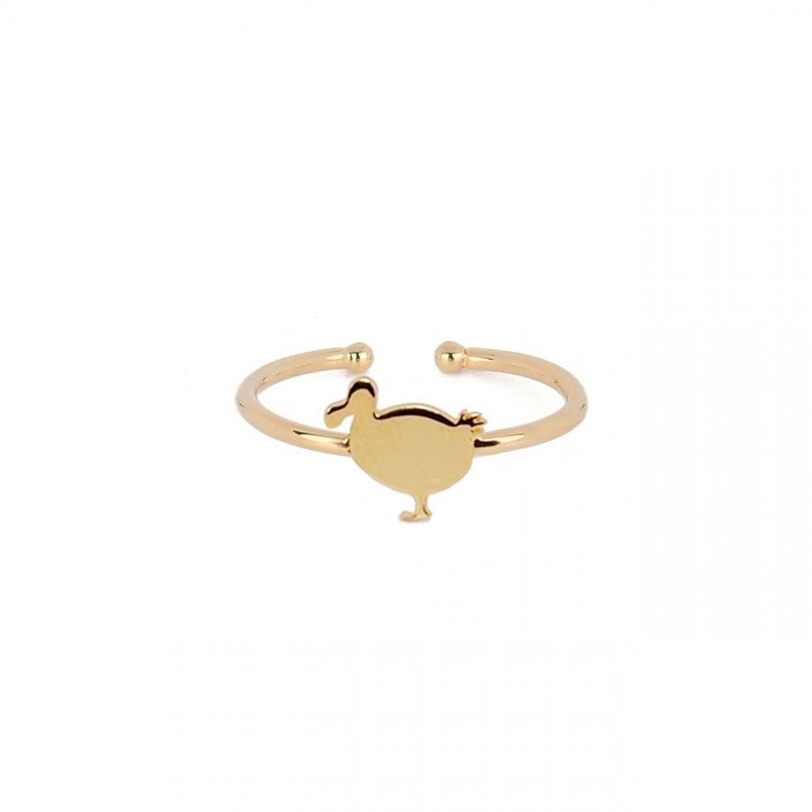 BAGUE LITTLE Dodo SHINY PLAQUE OR 24K