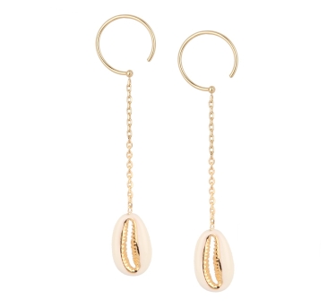 BOUCLES LONGUES RODRIGUES DORE OR FIN 24K