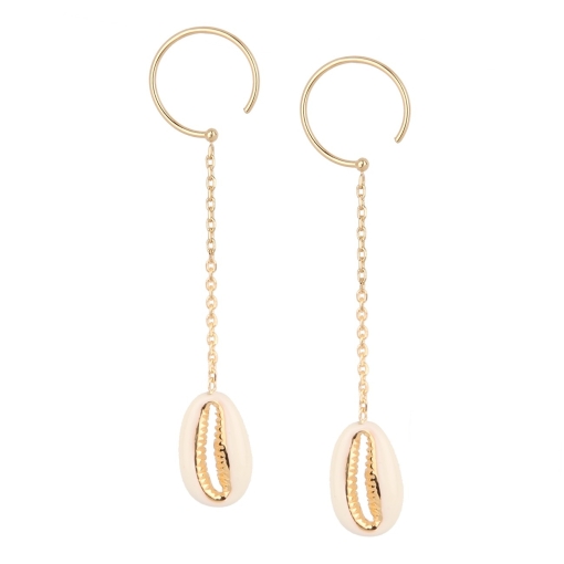 BOUCLES LONGUES RODRIGUES DORE OR FIN 24K