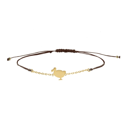 GRIGRI CHAINE LITTLE Dodo MOKA DORE OR FIN 24K