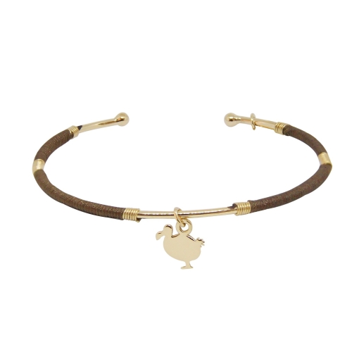 JONC LITTLE Dodo MOKA DORE OR FIN 24K