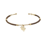 JONC LITTLE Dodo MOKA DORE OR FIN 24K