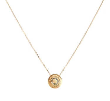 CHAINE GLOW ZIRCONIUM 41CM DORE OR FIN 24K