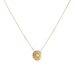 CHAINE GLOW ZIRCONIUM 41CM DORE OR FIN 24K