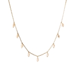CHAINE DREAM RICE WHITE PEARL DORE OR FIN 24K
