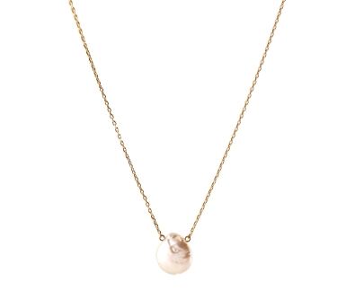 CHAINE DREAM DROP WHITE PEARL DORE OR FIN 24K